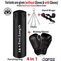 Punching Bag Set, Export Quality Everlast Boxing Punching Bag with Hanging chain, Hand wraps, Glooves in Premium Quality ( 2 to 6 feet )